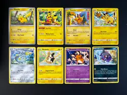 Pikachu & Electric Pokemon Card Lot (8x) – NM/M Pikachu, Morpeko, Dedenne, More - Image 1