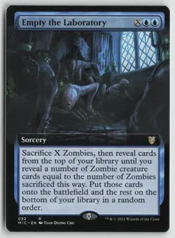Empty the Laboratory (Extended Art) LP Commander: Innistrad Midnight Hunt MTG - Image 1