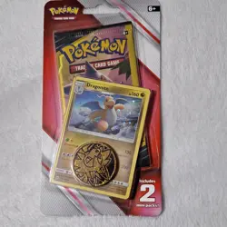 Pokemon TCG Sun & Moon Team Up Dragonite Foil Promo + Coin and 2 Mini Packs - Image 1