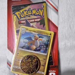 Pokemon TCG Sun & Moon Team Up Dragonite Foil Promo + Coin and 2 Mini Packs - Image 4