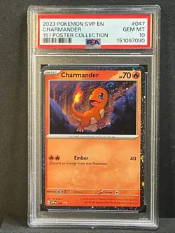 PSA 10 CHARMANDER #047 Double Swirl 2023 Pokemon 151 Poster Coll. Promo SVP BSP - Image 4