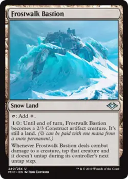 1 x Frostwalk Bastion - Foil - Modern Horizons - Moderate Play - MTG - Image 1