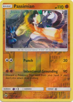 x1 Passimian - 79/147 - Rare - Reverse Holo Pokemon SM3 Burning Shadows M/NM - Image 1