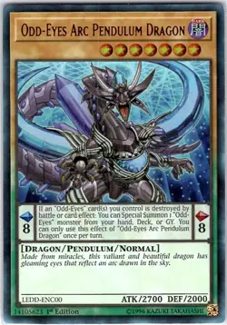 Yugioh Odd-Eyes Arc Pendulum Dragon LEDD-ENC00 Ultra Rare 1st Edition NM - Image 1