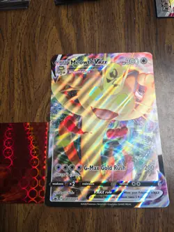 Pokemon TCG: Meowth VMAX - SWSH005 - Jumbo Card - Black Star Promo - Image 1