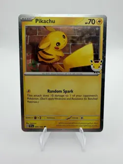 Pokemon TCG Pikachu 051/162 Pokemon Day Cosmo Holo NM - Image 1