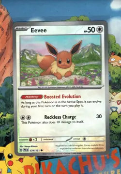 Pokemon TCG Eevee (Master Ball Pattern) 074/131 Prismatic Evolutions Holo NM/M - Image 1