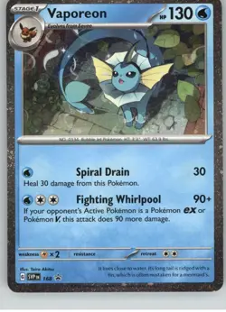 Vaporeon (Cosmos Holo) 168 Holo Promo Scarlet & Violet Promo Pokemon Near Mint - Image 1