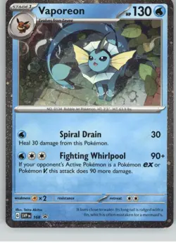 Vaporeon (Cosmos Holo) 168 Holo Promo Scarlet & Violet Promo Pokemon Near Mint - Image 1