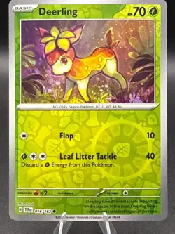 Reverse Holo Deerling 016/162 Common Temporal Forces Pokemon - Image 1