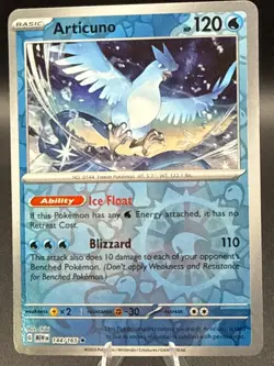 Articuno 144/165 Rare 151 Pokemon Reverse Holo Near Mint - Image 1