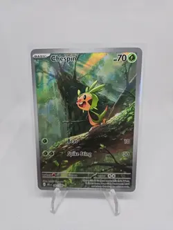 Pokemon TCG Chaos Rising Chespin Full-Art Illustration Rare 087/086 - Image 1