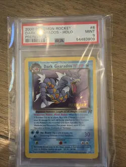 2000 Pokemon Rocket Dark Gyarados Holo Prerelease #8 PSA 9 Promo - Image 1