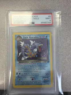 2000 POKEMON ROCKET PRERELEASE #8 DARK GYARADOS-HOLO PSA 9 - Image 1