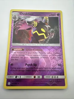 85/236 Dusknoir Rare Reverse Holo SM12 Cosmic Eclipse Pokemon Trading Card Game - Image 1