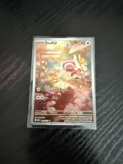 Stufful 154/132 Illustration Rare Mega Evolution Pokemon Card - Image 1