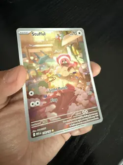 Stufful 154/132 Illustration Rare Mega Evolution Pokemon Card - Image 3