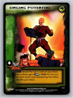 Singing Potential V1/4 Yu Yu Hakusho TCG Score 2003 Promo Event ATK Boost Card - Image 1