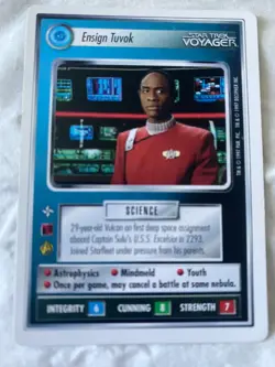 Star Trek CCG 1E 1st Anthology ENSIGN TUVOK Promo Card (MP) - Image 1