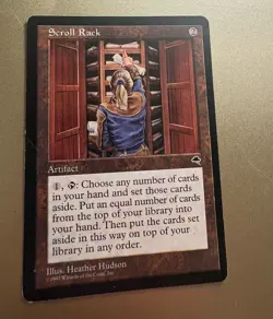 Wizards of the Coast MTG Scroll Rack Tempest Artifact Rare 1997 - Image 1