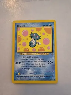 Horsea 62/111 Neo Genesis Pokemon Trading Card NM - Image 1
