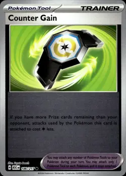 COUNTER GAIN 186/217 COMMON ASCENDED HEROES POKEMON REVERSE HOLO NM - Image 1