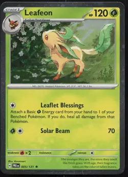Leafeon (Cosmo Promo) 005/131 Holo Rare Prismatic Evolutions Pokemon Near Mint - Image 1