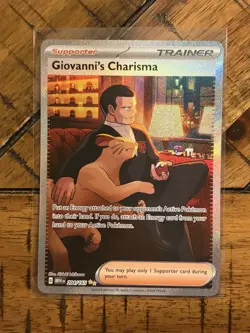 Pokemon TCG - Scarlet & Violet - Giovanni’s Charisma 204/165 - SIR Secret Rare - Image 1