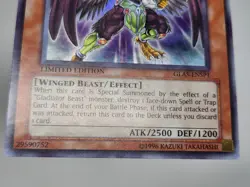 Yugioh Gladiator Beast Octavius GLAS-ENSP1 Super Rare Limited Edition LP - Image 2