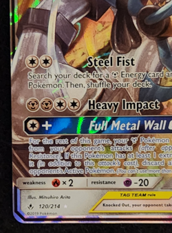 2019 Pokemon Unbroken Bonds Lucario & Melmetal GX #120/214 EX-NM - Image 5