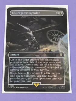 MTG: The Lord of the Rings: Courageous Resolve Borderless Foil #0506 Rare - NM - Image 1