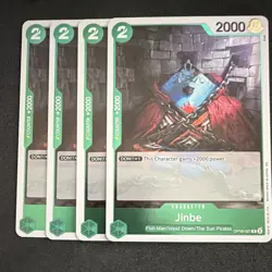 Playset Bandai One Piece TCG Jinbe OP16-027 R Green Counter +2000 English x4 - Image 1