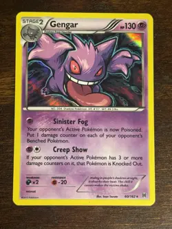 Pokemon TCG Gengar Breakthrough 60/162 Reverse Holo Rare Stage 2 130 - Image 1