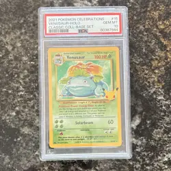 Pokemon TCG Celebrations Classic Collection Venusaur 15/102 Holo PSA 10 (2021) - Image 1