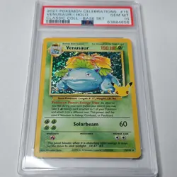 Pokemon TCG Venusaur 15/102 Celebrations Classic Collection Holo PSA 10 2021 - Image 1