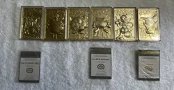 1999 Burger-King 23 Karat Gold-plated Pokemon Cards lot of 6 - Image 1