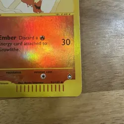 Growlithe 51/147 Aquapolis Reverse Holo LP/MP Pokemon Card - Image 4