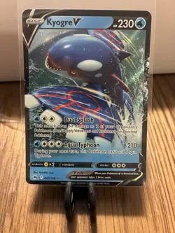 Pokemon 2023 Kyogre v Holo Card 037/159 Crown Zenith - Image 1