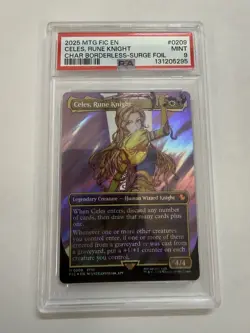 Celes, Rune Knight Borderless Surge Foil Graded 9 PSA - Image 1