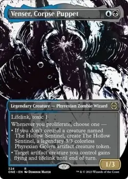 MTG - Venser, Corpse Puppet - Showcase - FOIL [Phyrexia: All Will Be One] NM - Image 1