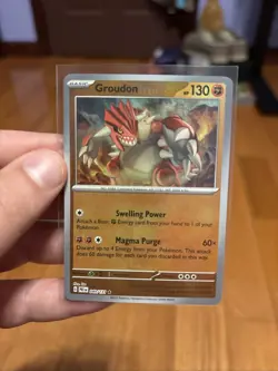 2025 Pokemon Sv: Prismatic Evolutions - Groudon (Master Ball Pattern) 049 - NM - Image 1