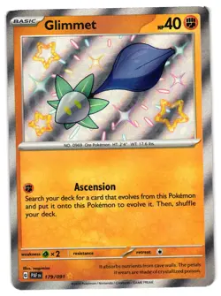 Pokemon TCG Glimmet Holo Shiny Rare SV: Paldean Fates 179/091 NM - Image 1