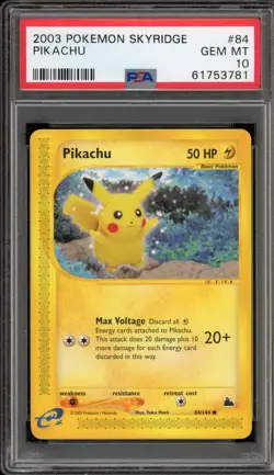 Pokemon Pikachu Skyridge #84 PSA 10 Gem Mint - Image 1