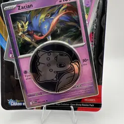 Sealed Pokemon Chaos Rising Blister Pack Mimikyu Zacian Promo + Coin - Image 3