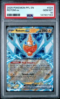 2025 POKEMON PFL EN-PHANTASMAL FLAMES #029 ROTOM EX PSA 10 - Image 1