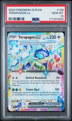 2024 POKEMON SCR EN-STELLAR CROWN #128 TERAPAGOS EX PSA 10 - Image 1