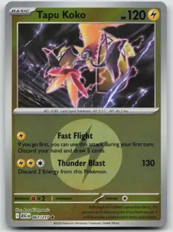 Tapu Koko (Energy Symbol Pattern) 067/217 Ascended Heroes Pokemon NM - Image 1