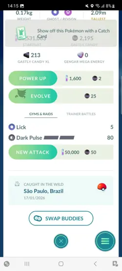 Pokemon Go Shiny Gastly ( XXL) - Image 2
