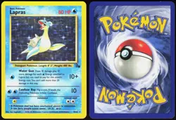 Lapras 10/62 Holo Unlimited Holo Fossil Rare Sugimori Near Mint - Image 1