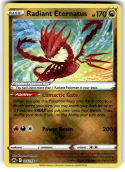 2023 Pokemon Crown Zenith Radiant Eternatus #105/159 - Image 1